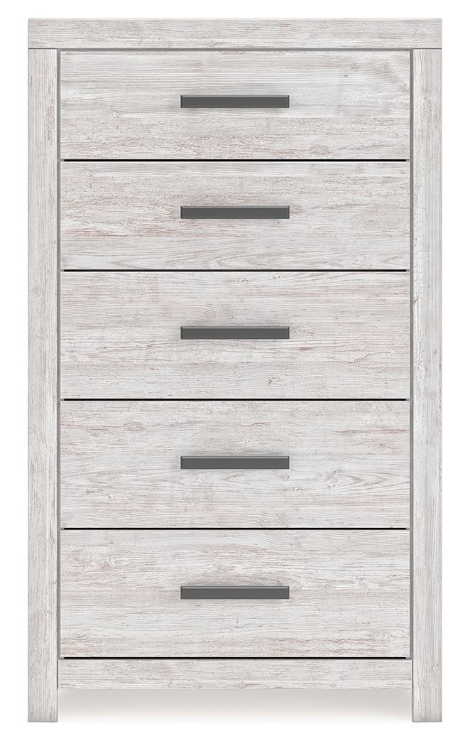Cayboni - Five Drawer Chest - Whitewash - Image 9