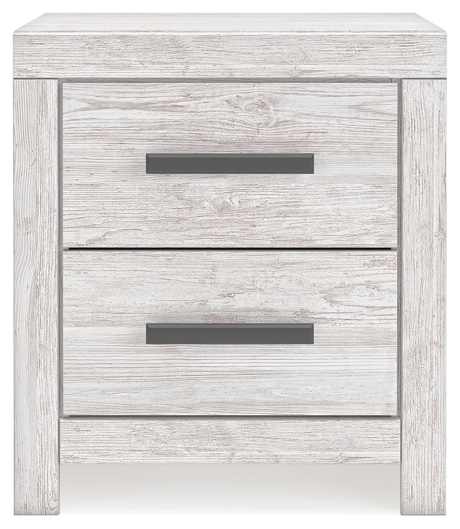 Cayboni - Two Drawer Night Stand - Whitewash - Image 7