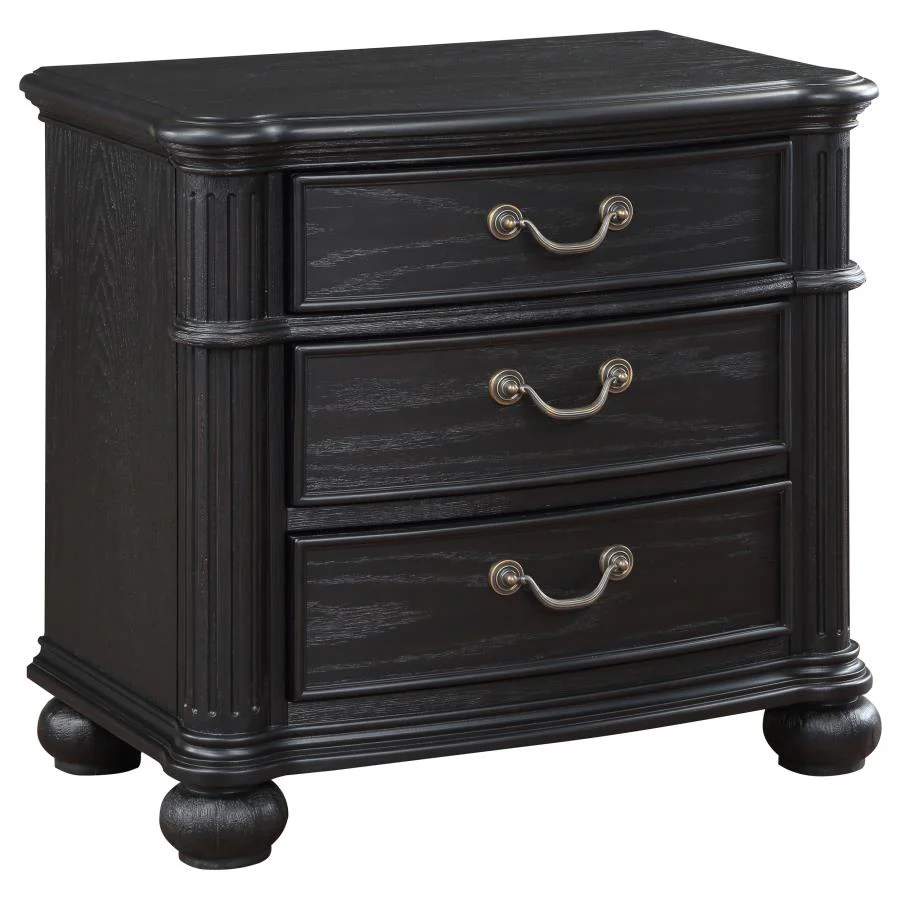 Celina 3-drawer Nightstand Black - Image 10