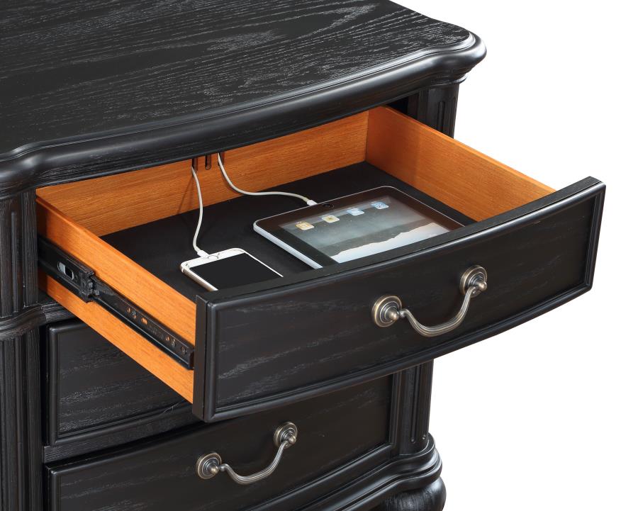 Celina 3-drawer Nightstand Black - Image 9