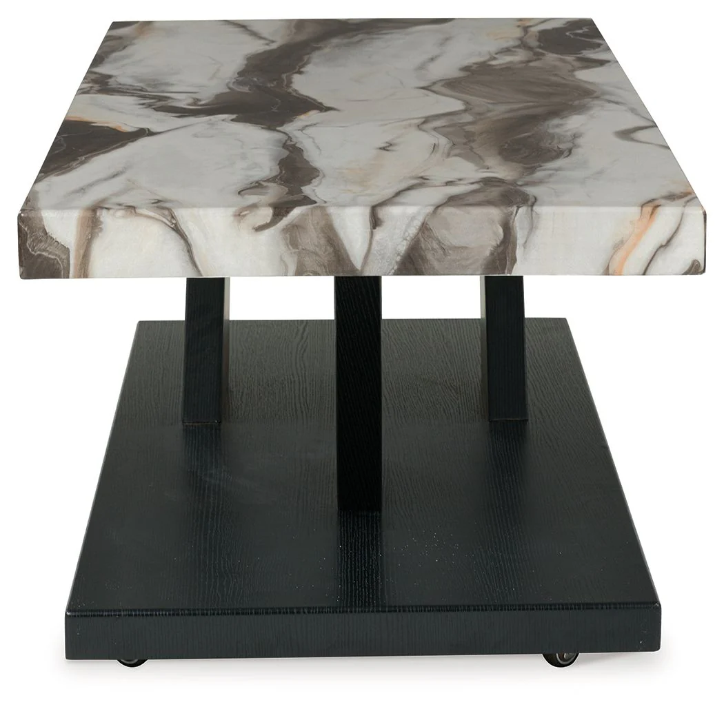 Cendill - Occasional Table Set (Set of 3) - Dark Brown / White / Black - Image 4