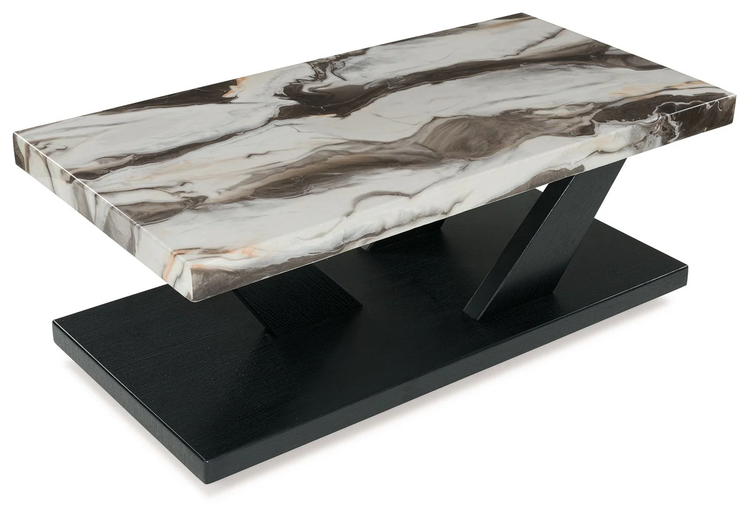 Cendill - Occasional Table Set (Set of 3) - Dark Brown / White / Black - Image 9