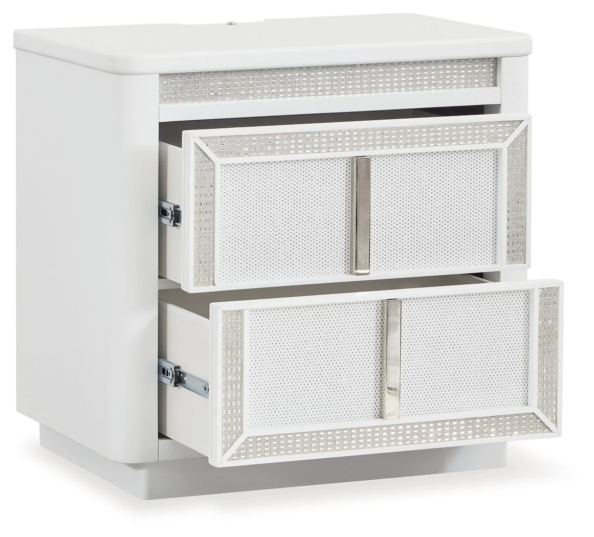 Chalanna - Two Drawer Night Stand - White - Image 4