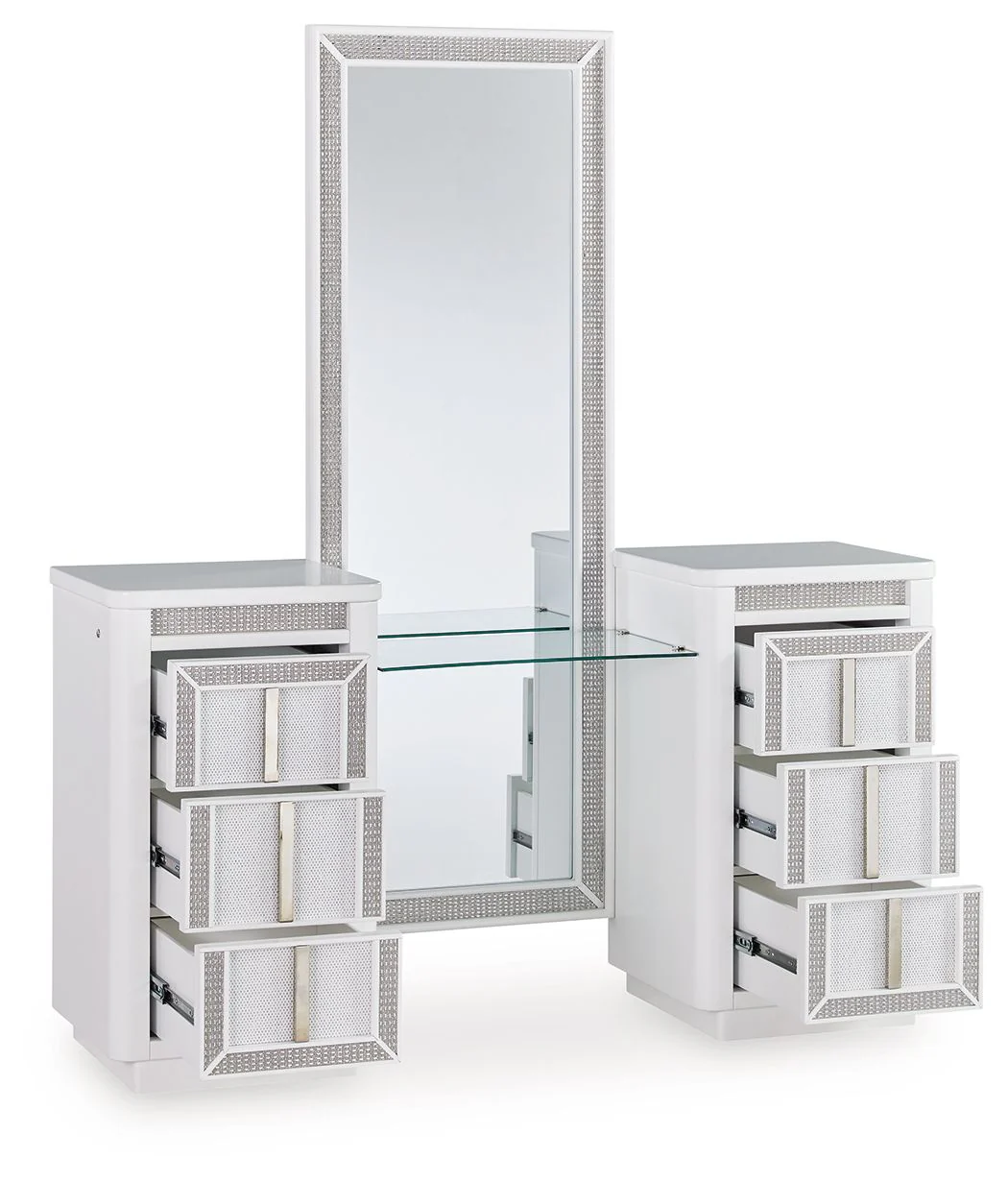 Chalanna - Vanity With Mirror - White - Image 11