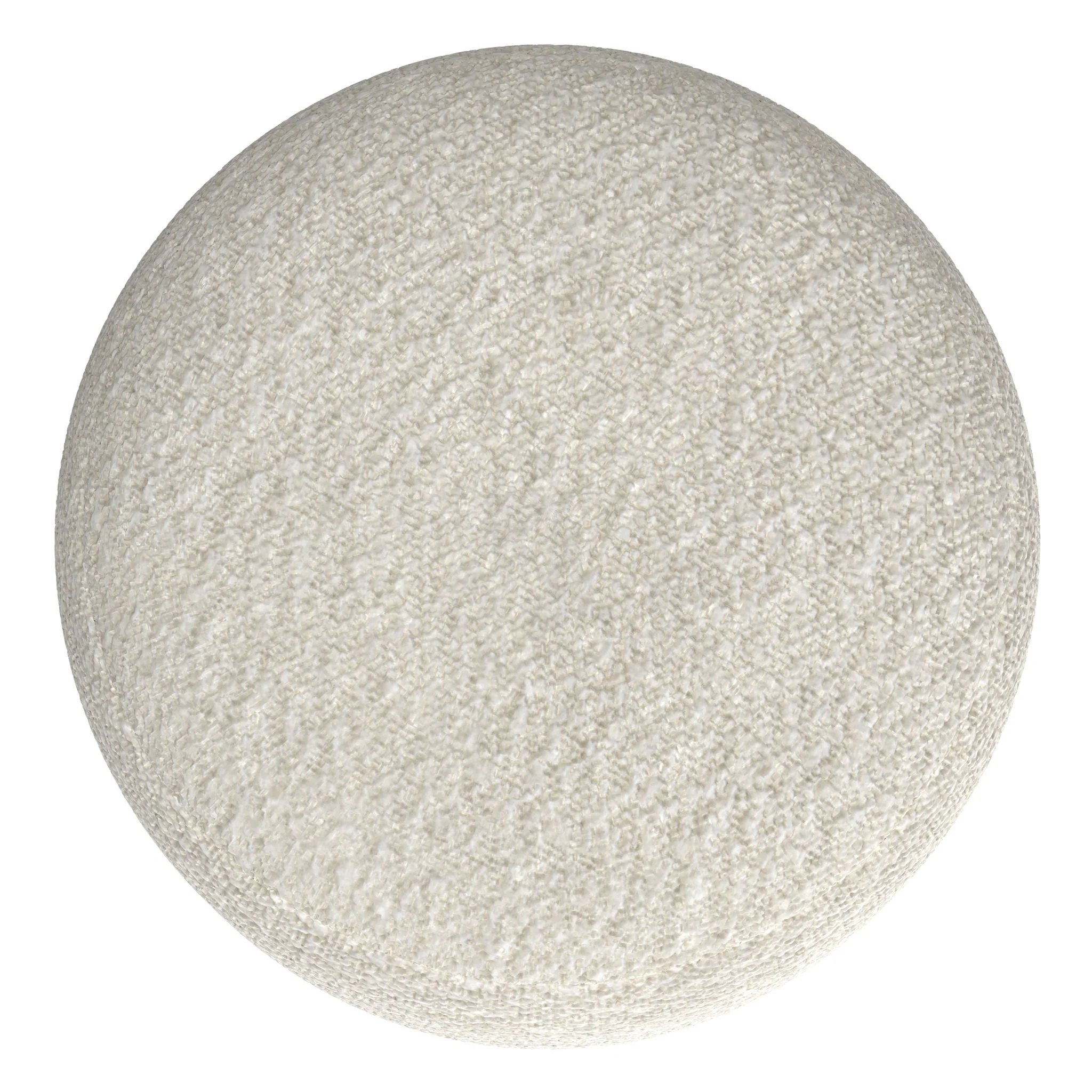 Chantal - Round Pouf - White - Image 4