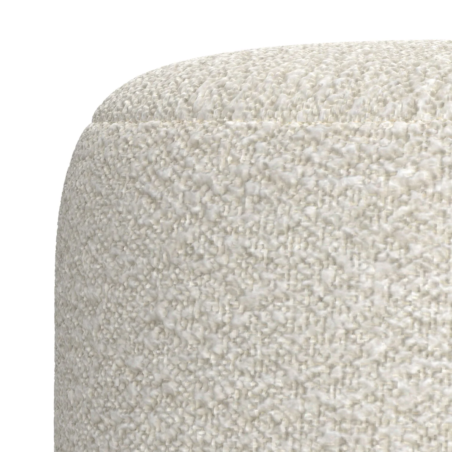 Chantal - Round Pouf - White - Image 7