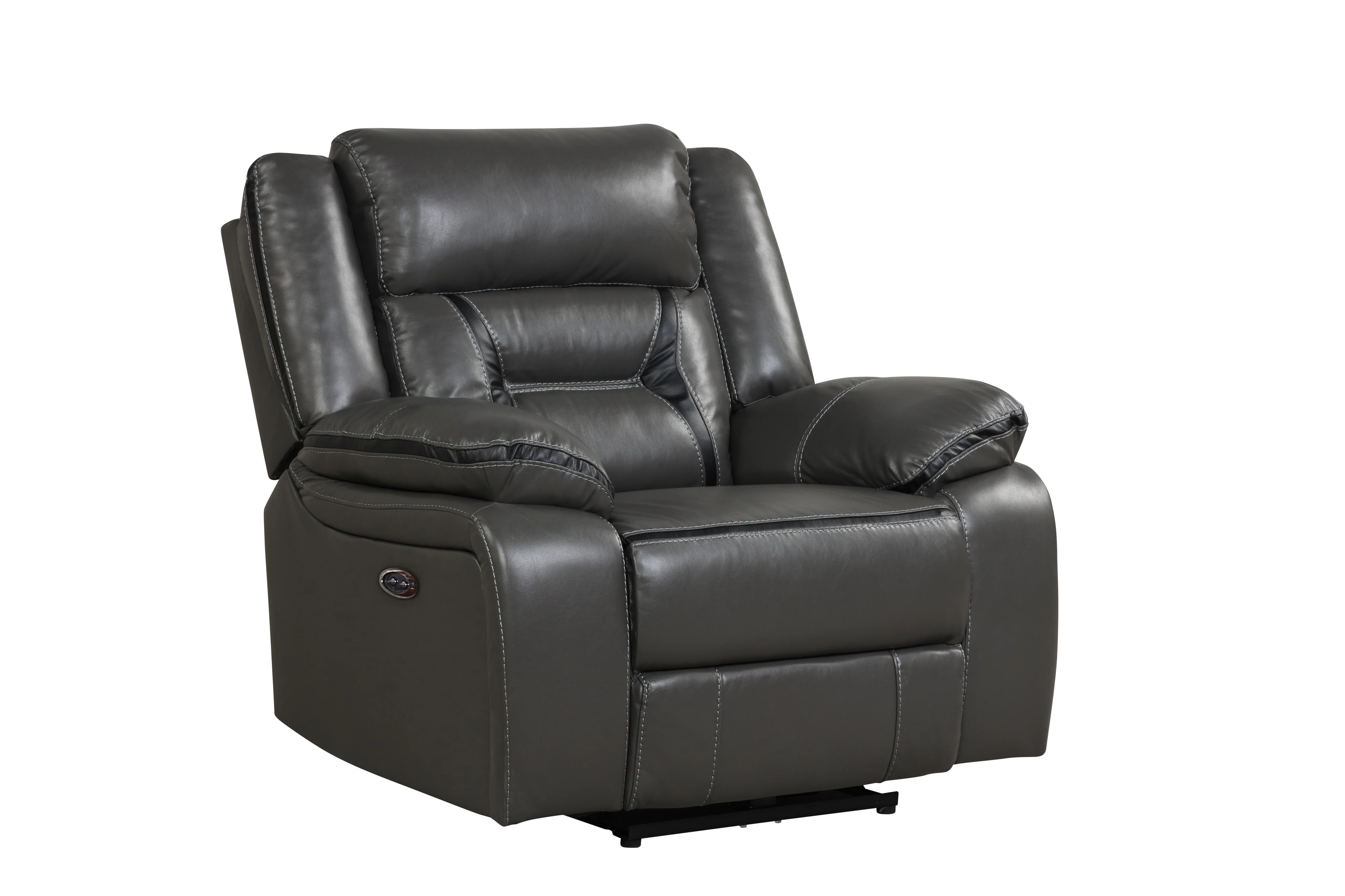 Charcoal Gray Reclining 3-Piece Living Room Set w/ Console Cup Holders - Image 2
