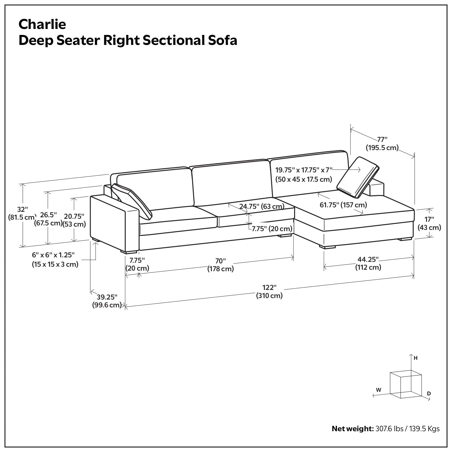 Charlie - Upholstered Deep Seater Sectional Sofa - Image 7