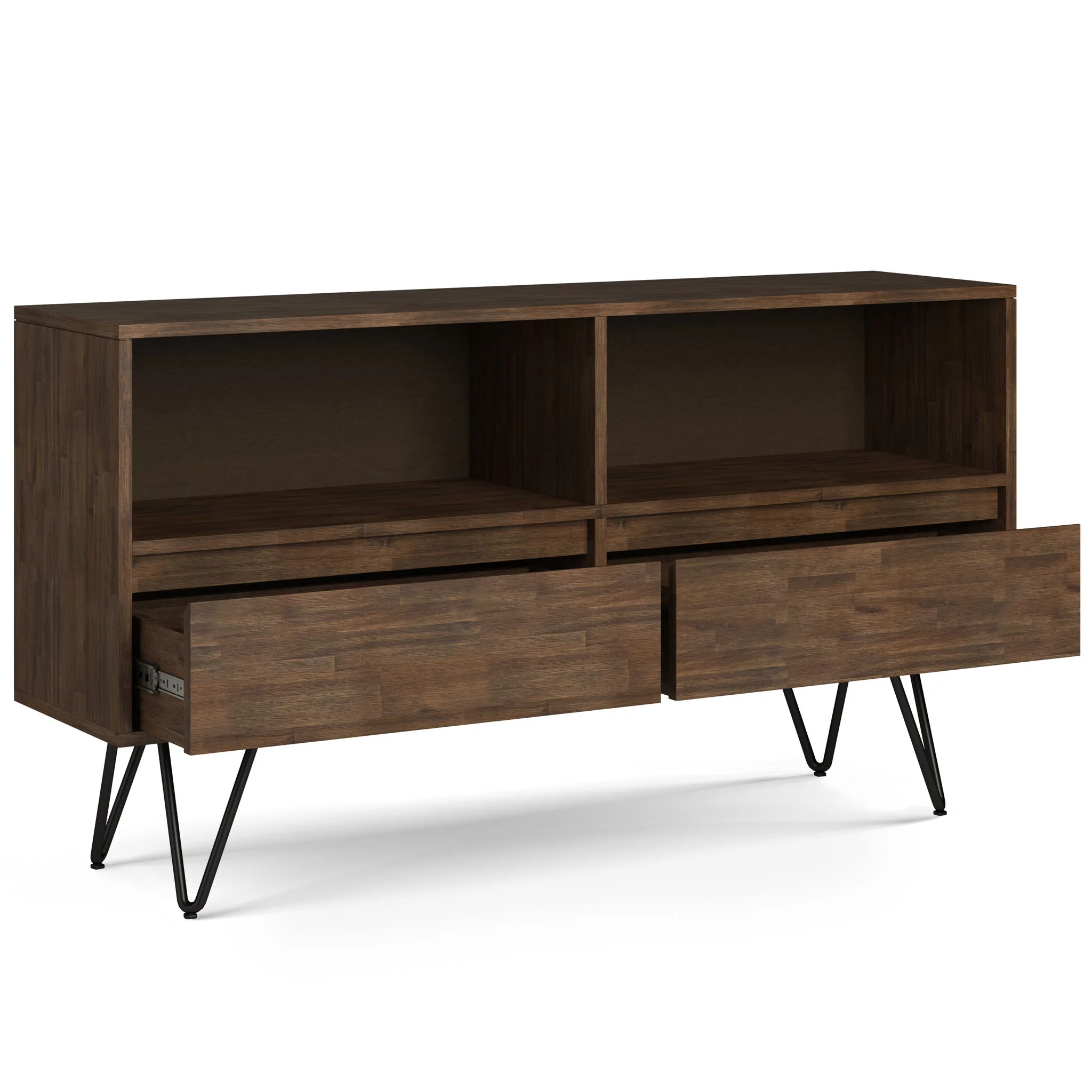 Chase - Low Bookcase - Rustic Natural Aged Brown - Image 3