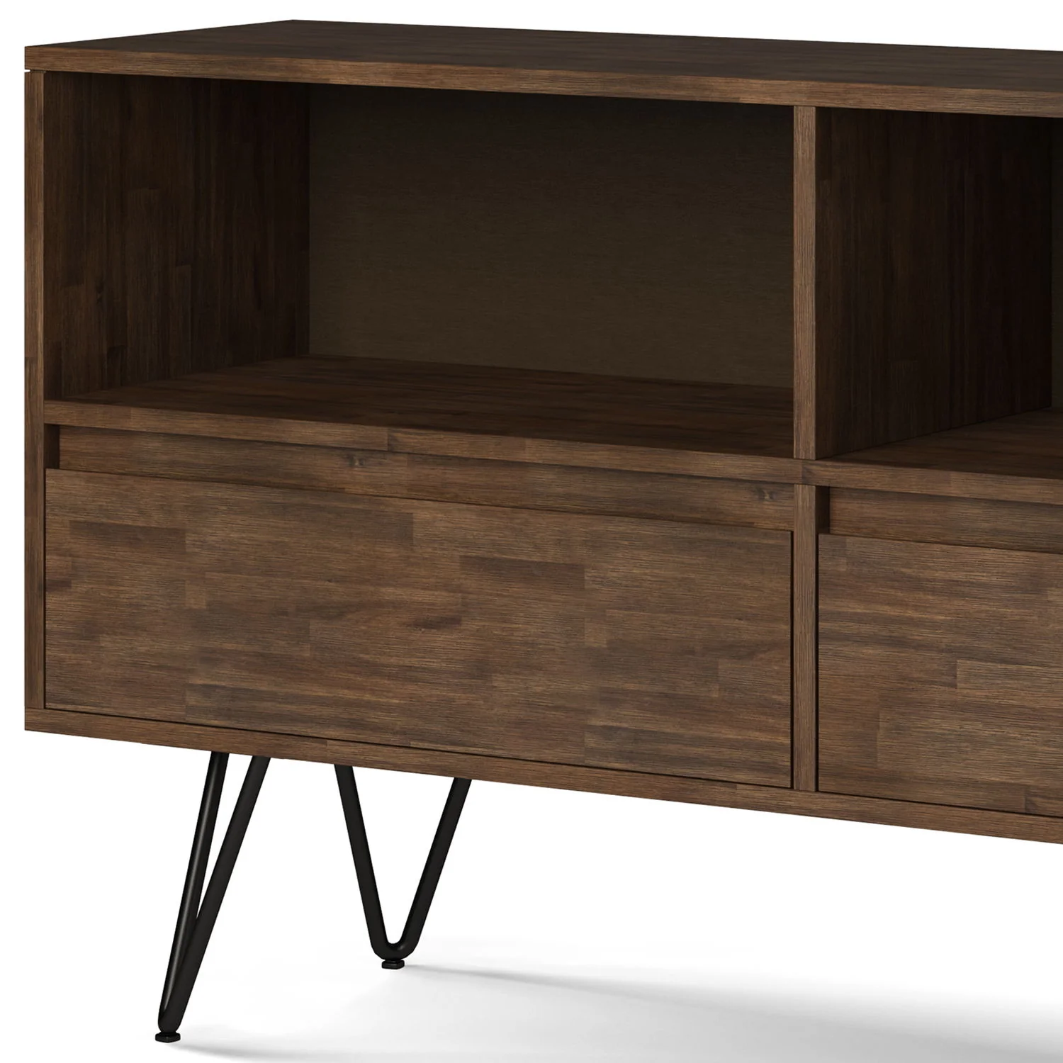 Chase - Low Bookcase - Rustic Natural Aged Brown - Image 7