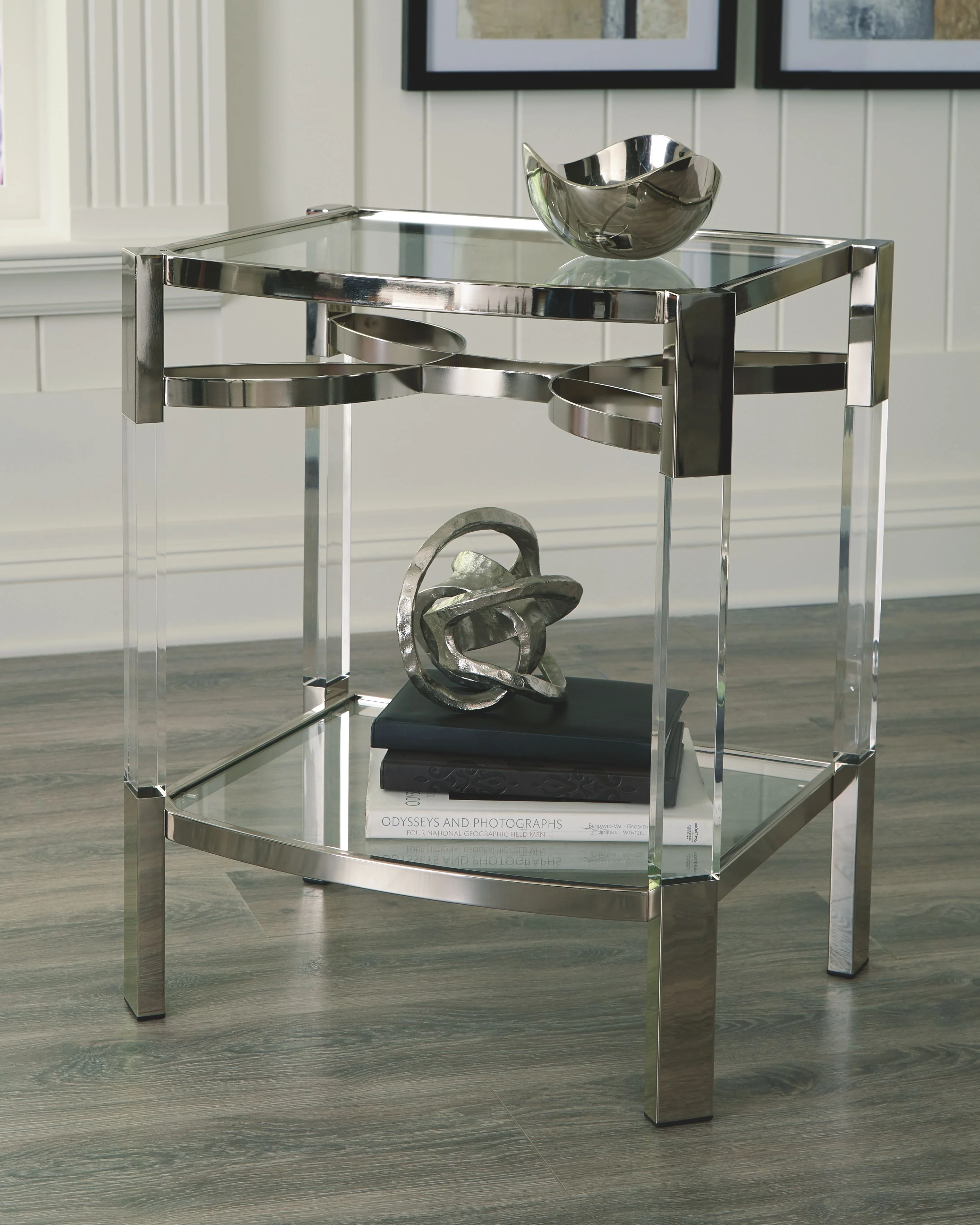 Chaseton - Accent Table - Clear / Silver Finish - Image 5