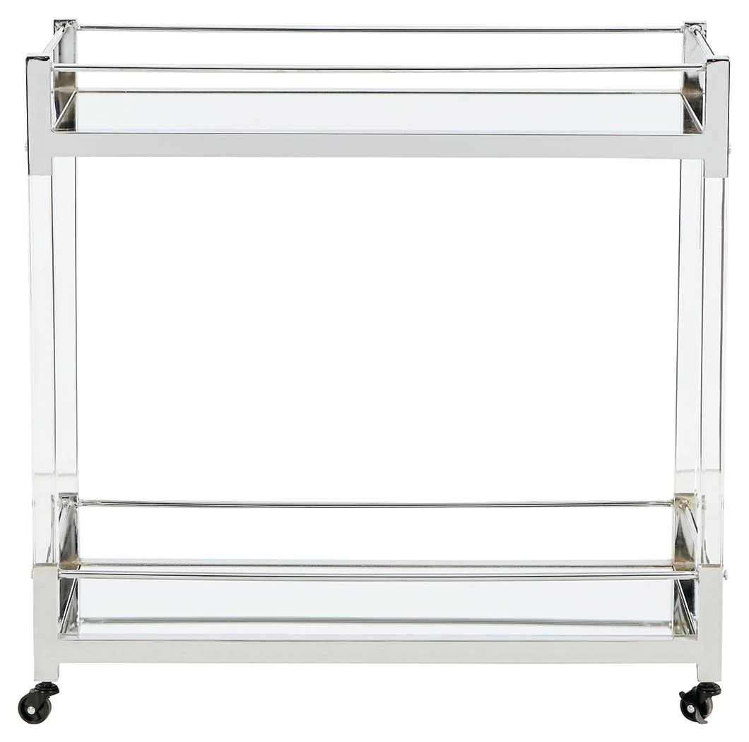 Chaseton - Bar Cart - Clear / Silver Finish - Image 5