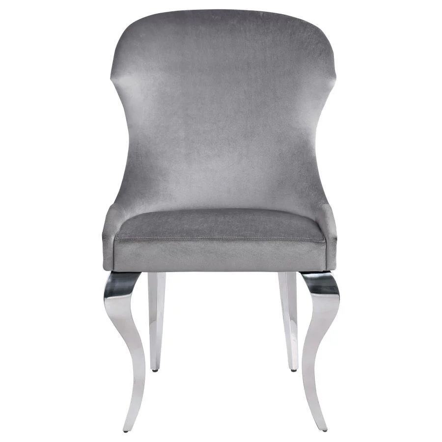 Cheyanne Upholstered Dining Side Chair Grey (Set of 2) - Image 3