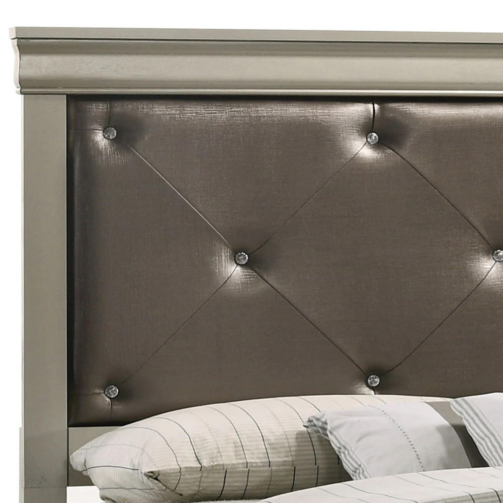 Chic Elegantly Designed Transitional Bed - Image 9