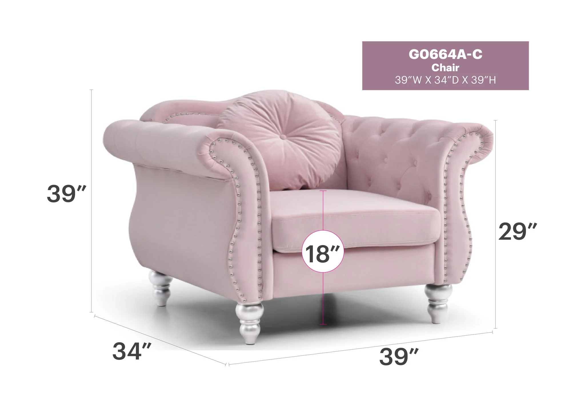 Chic Transitional Flared Arm Chair - Image 11