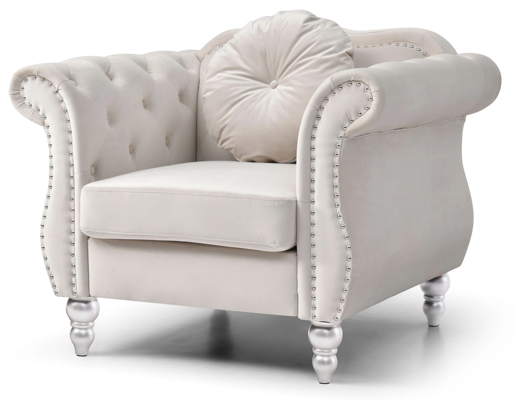 Chic Transitional Flared Arm Chair - Image 12