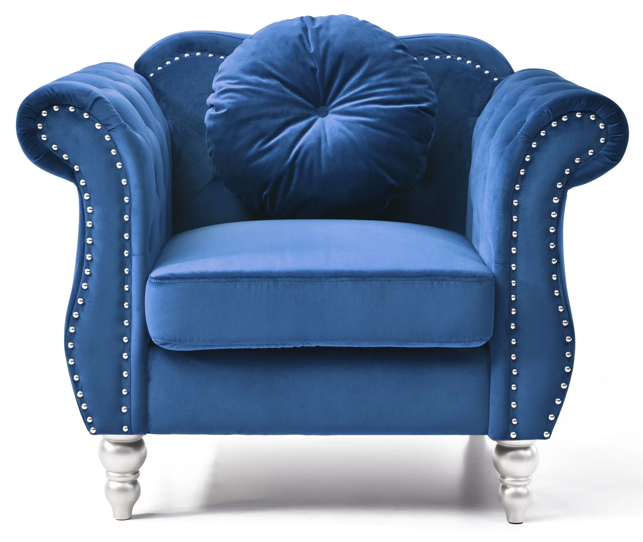 Chic Transitional Flared Arm Chair - Image 17