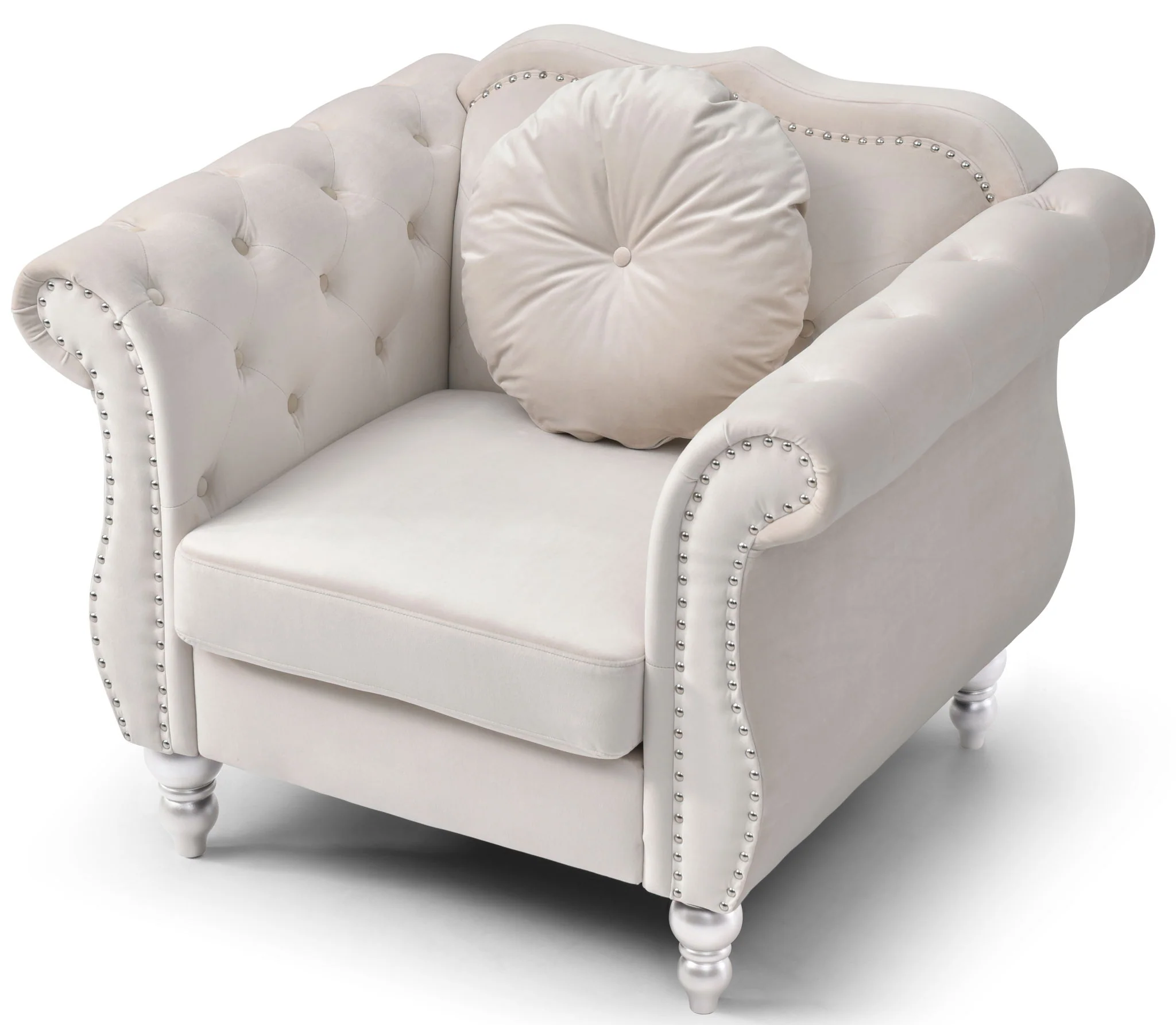 Chic Transitional Flared Arm Chair - Image 19