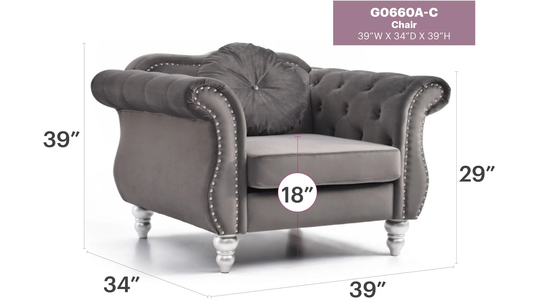 Chic Transitional Flared Arm Chair - Image 22