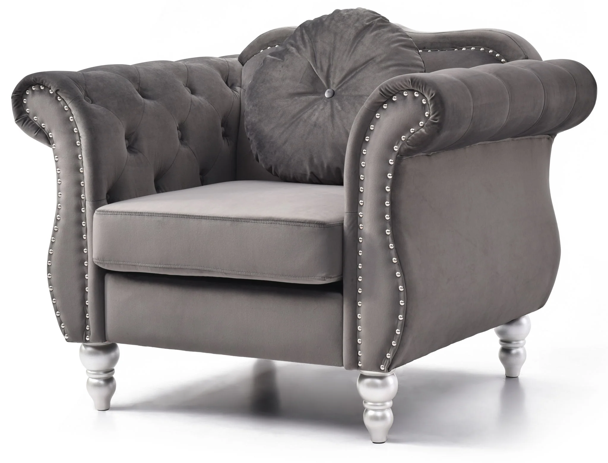Chic Transitional Flared Arm Chair - Image 26