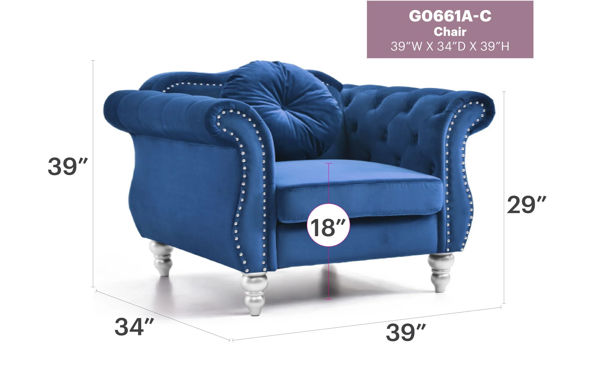 Chic Transitional Flared Arm Chair - Image 31