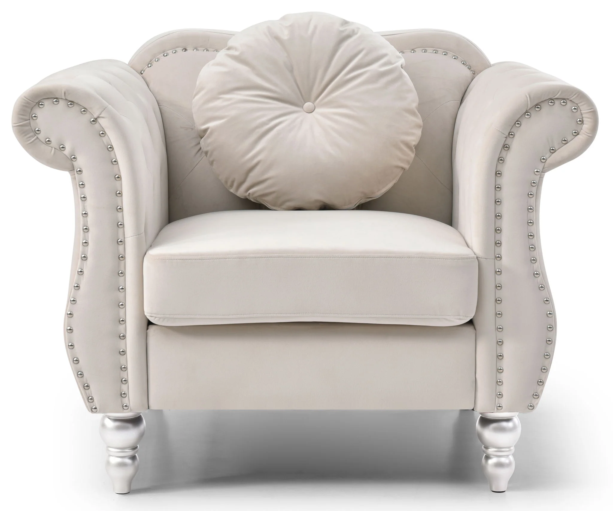 Chic Transitional Flared Arm Chair - Image 32