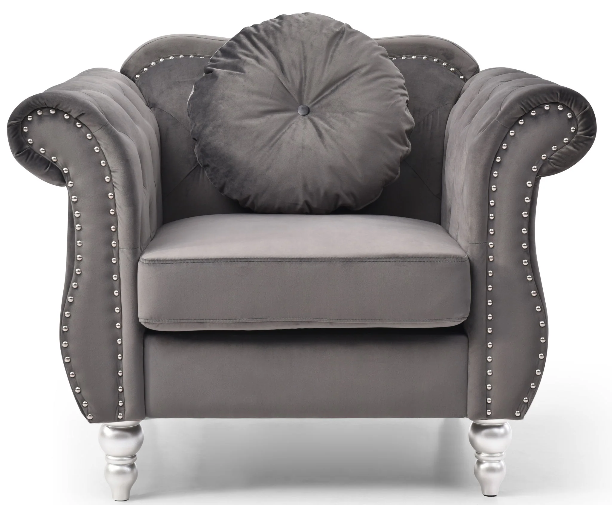 Chic Transitional Flared Arm Chair - Image 34
