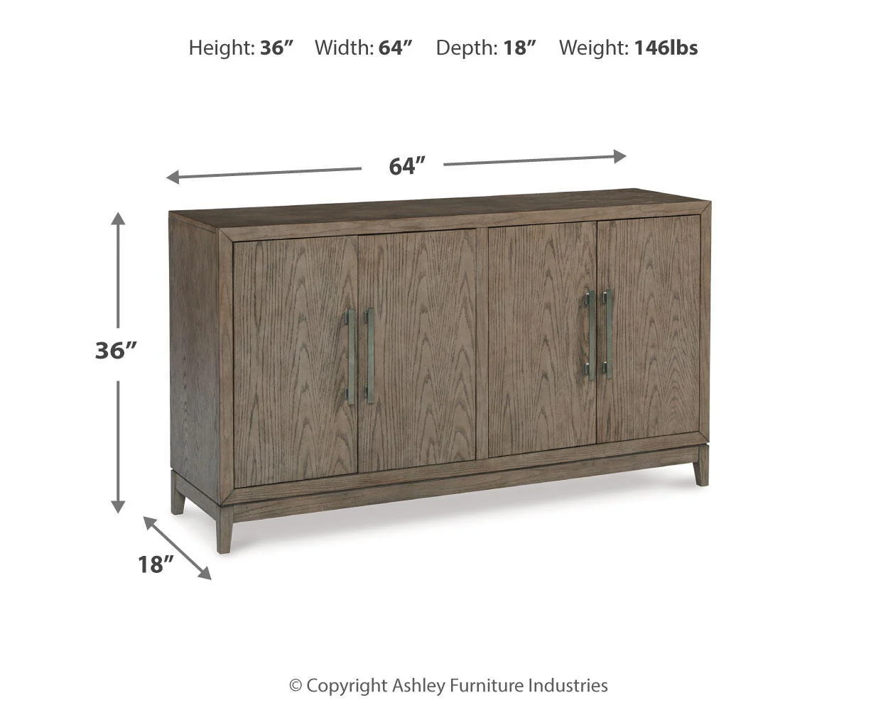 Chrestner - Dining Room Server - Gray - Image 5