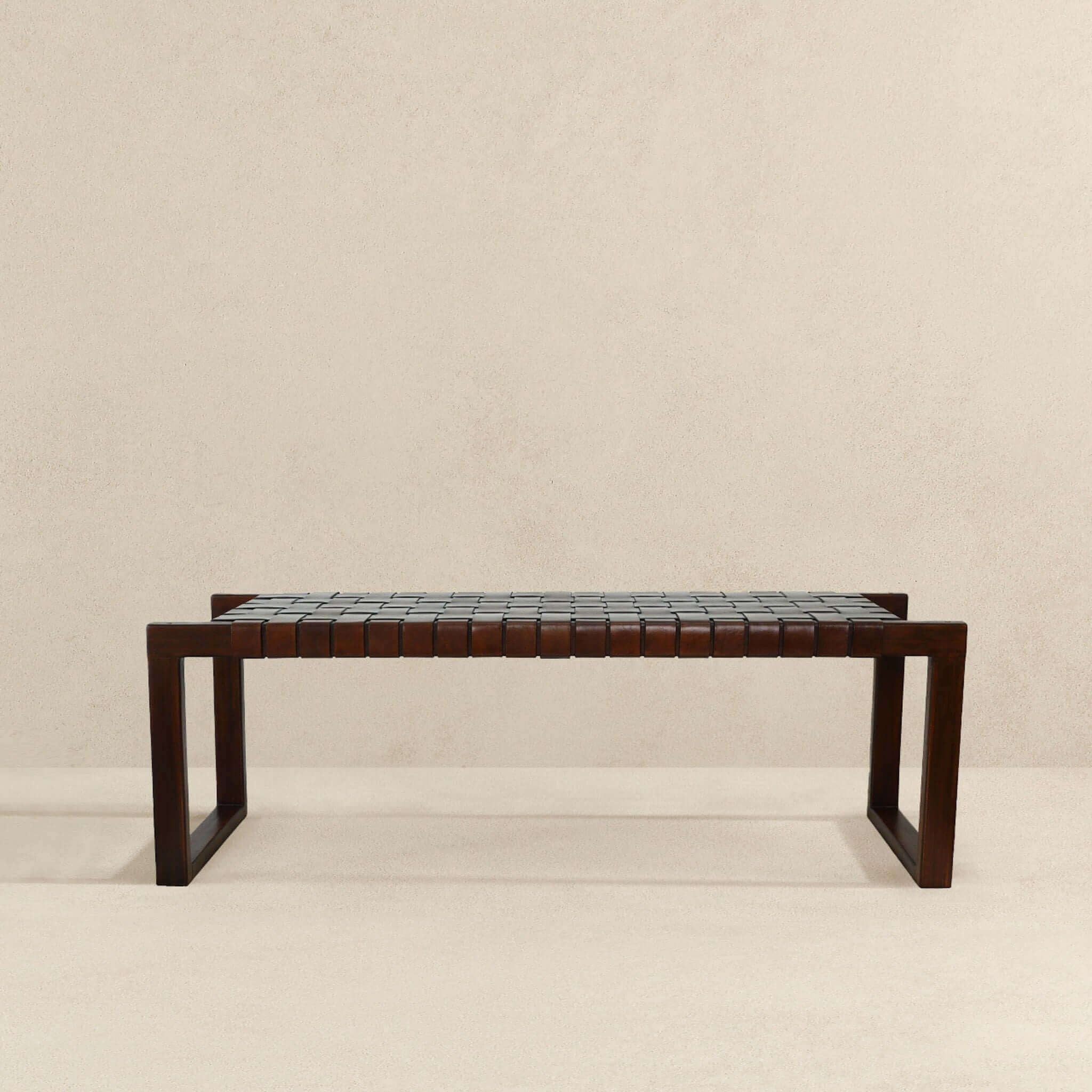 Christina - Bench - Cognac / Dark Brown / Tan - Image 3