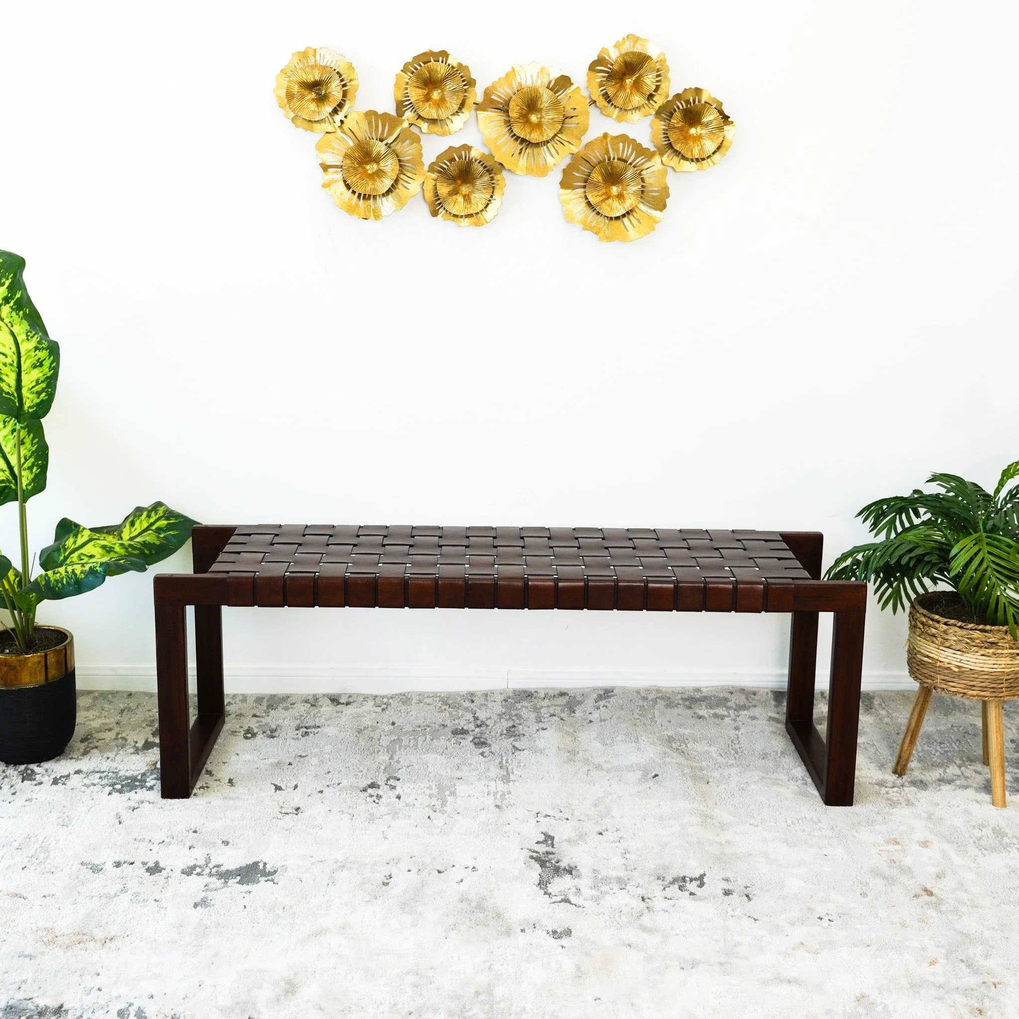 Christina - Bench - Cognac / Dark Brown / Tan - Image 7