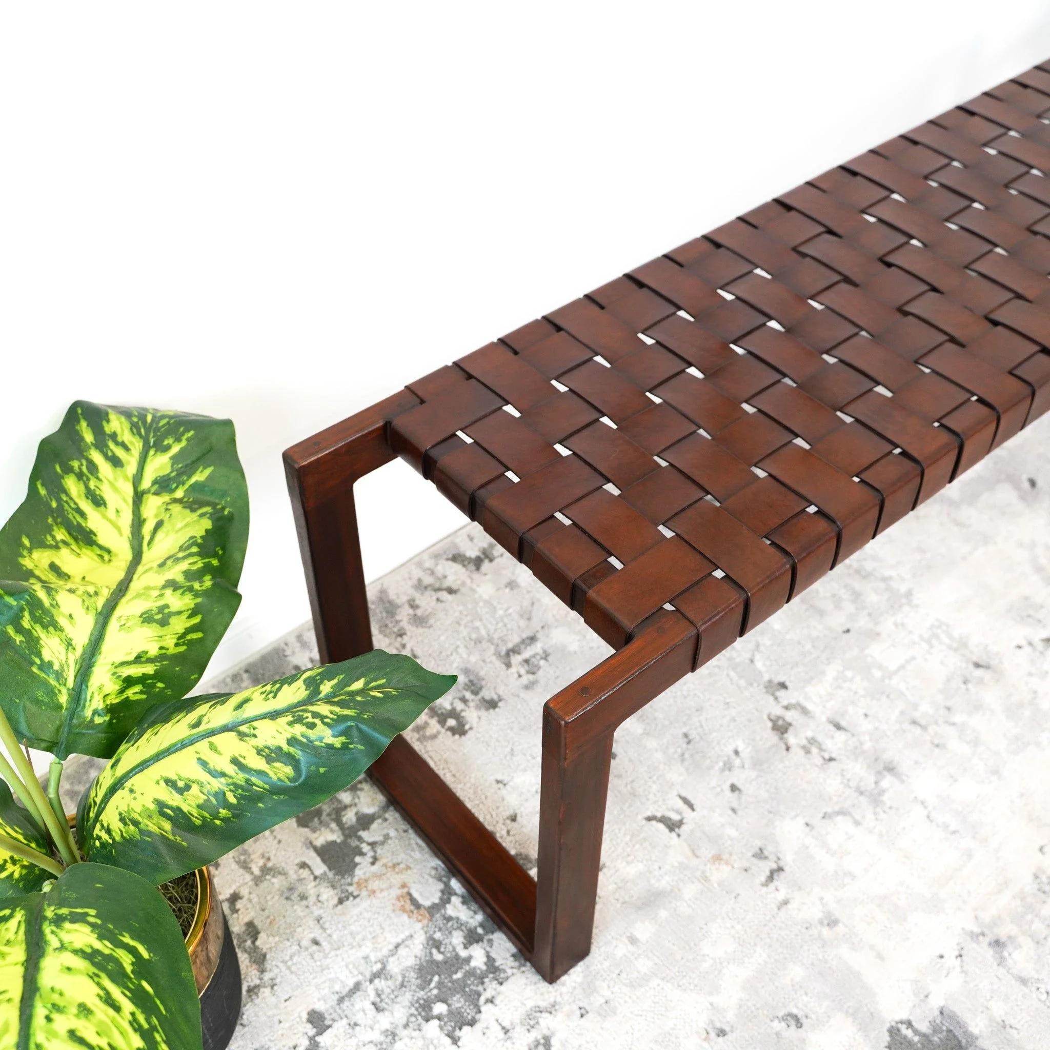 Christina - Bench - Cognac / Dark Brown / Tan - Image 9