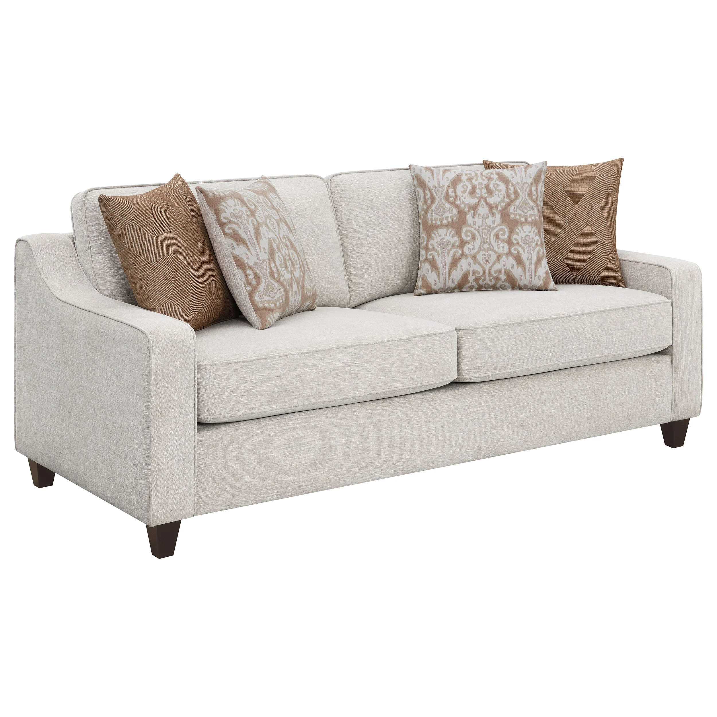 Christine - Upholstered Sloped Arm Sofa - Beige - Image 14