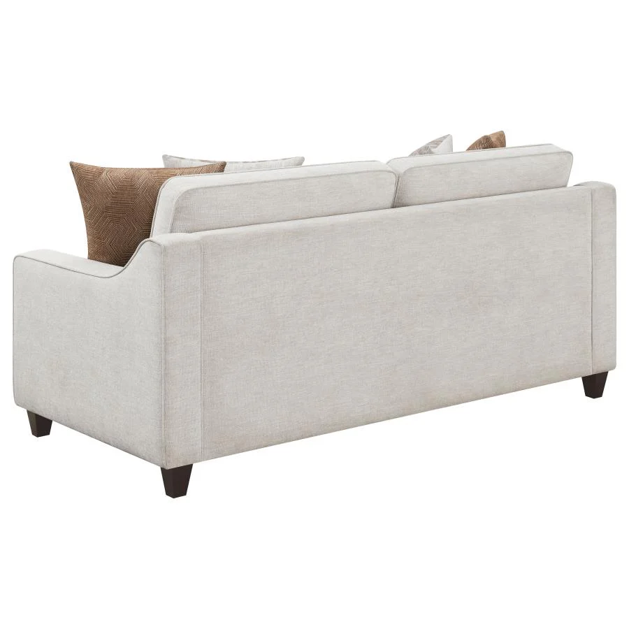 Christine - Upholstered Sloped Arm Sofa - Beige - Image 6