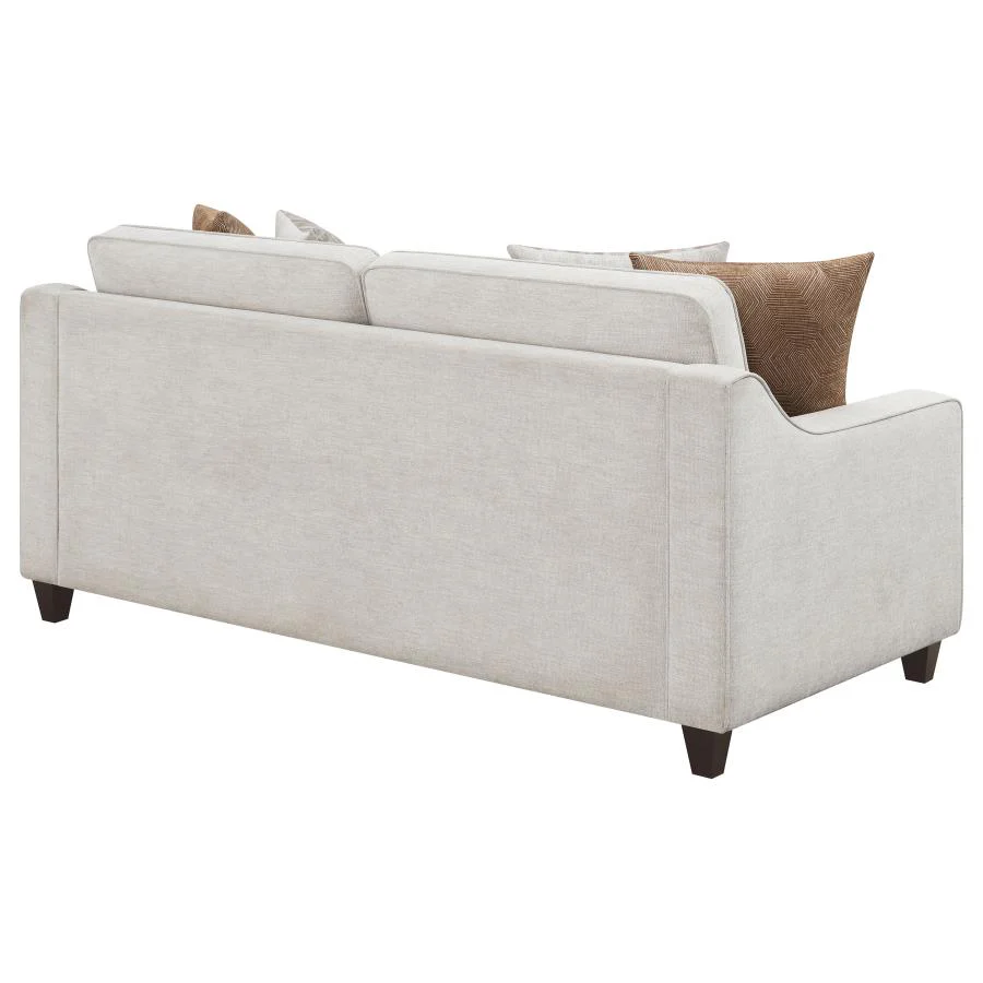 Christine - Upholstered Sloped Arm Sofa - Beige - Image 7