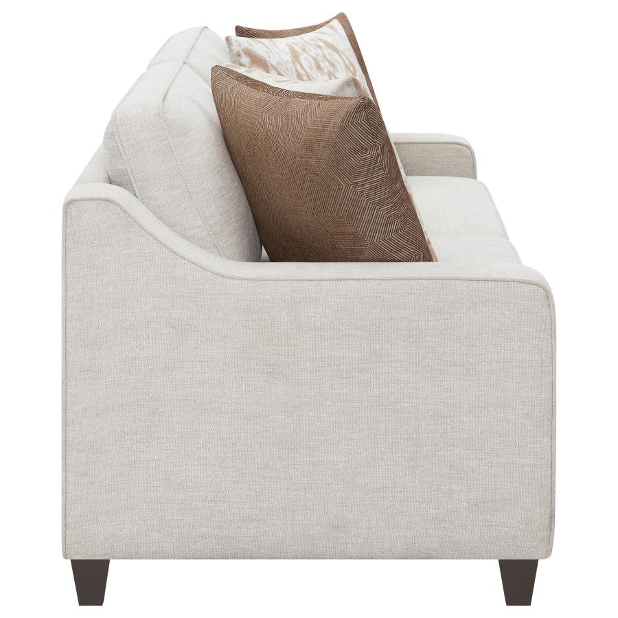 Christine - Upholstered Sloped Arm Sofa - Beige - Image 8