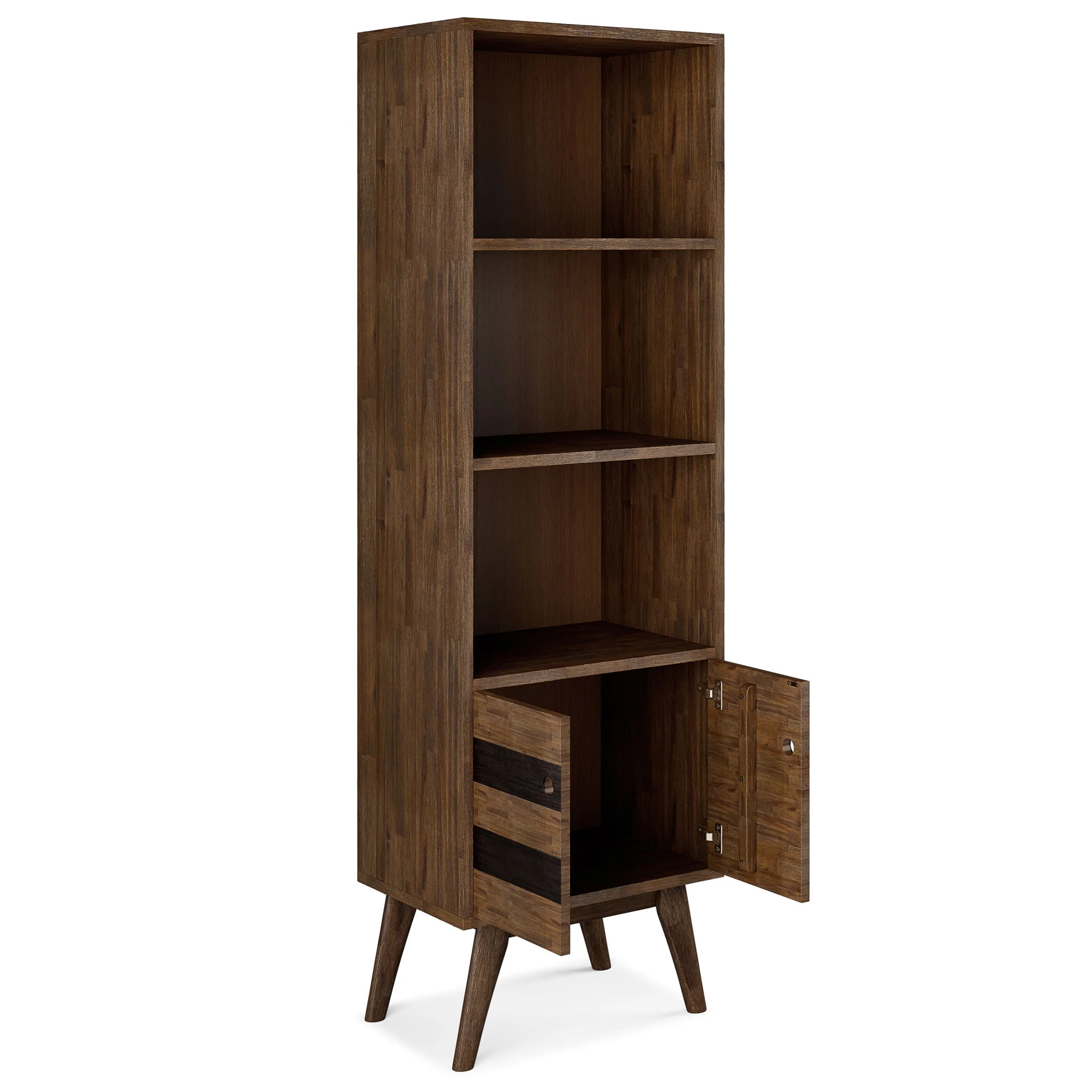 Clarkson - Bookcase With Storage - Rustic Natural Aged Brown - Image 7