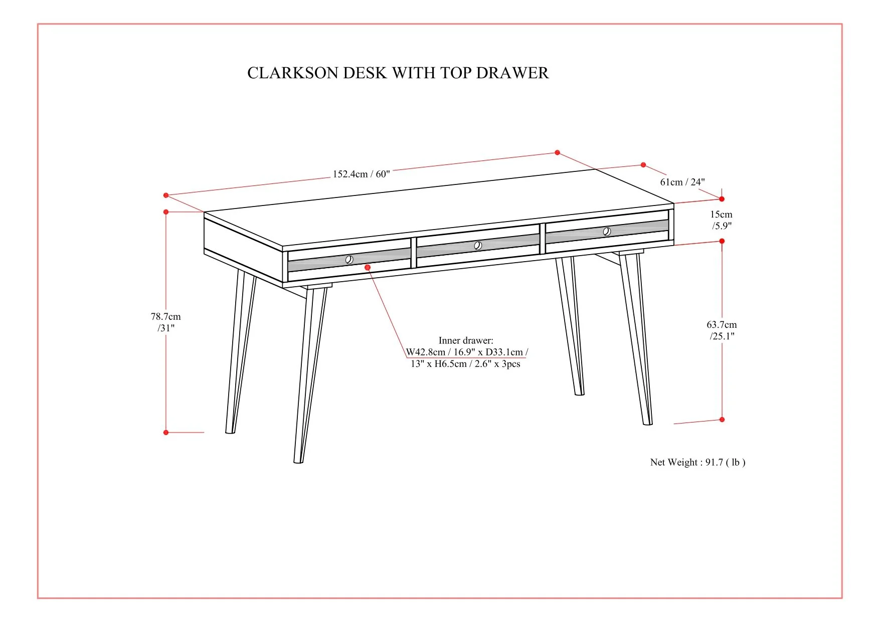 Clarkson - Desk - Rustic Natural Aged Brown - Image 11