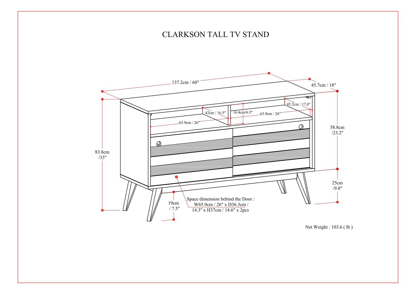 Clarkson - TV Stand - Rustic Natural Aged Brown - Image 9