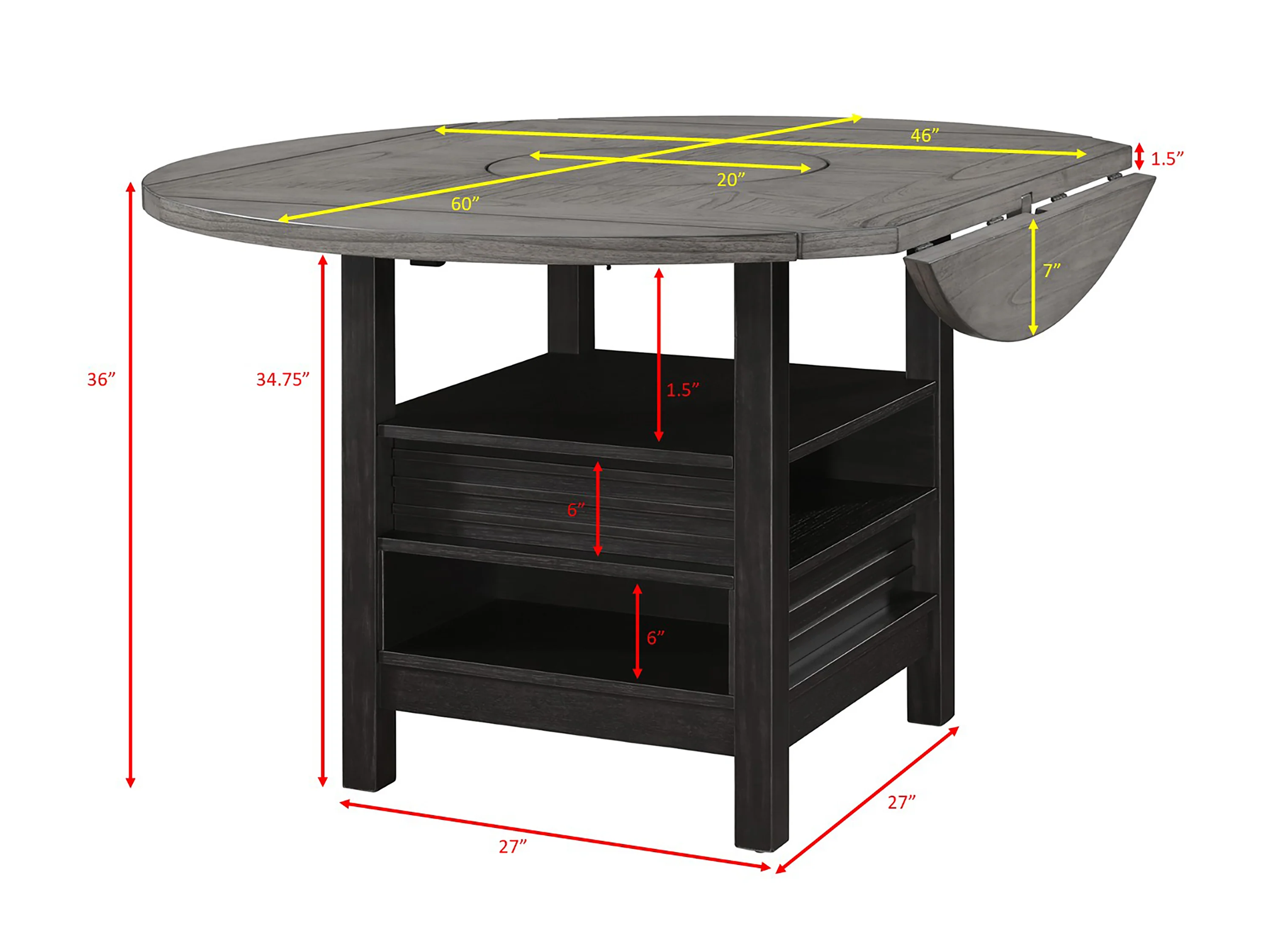 Cline Ctr Ht Table Light Grey - Image 2