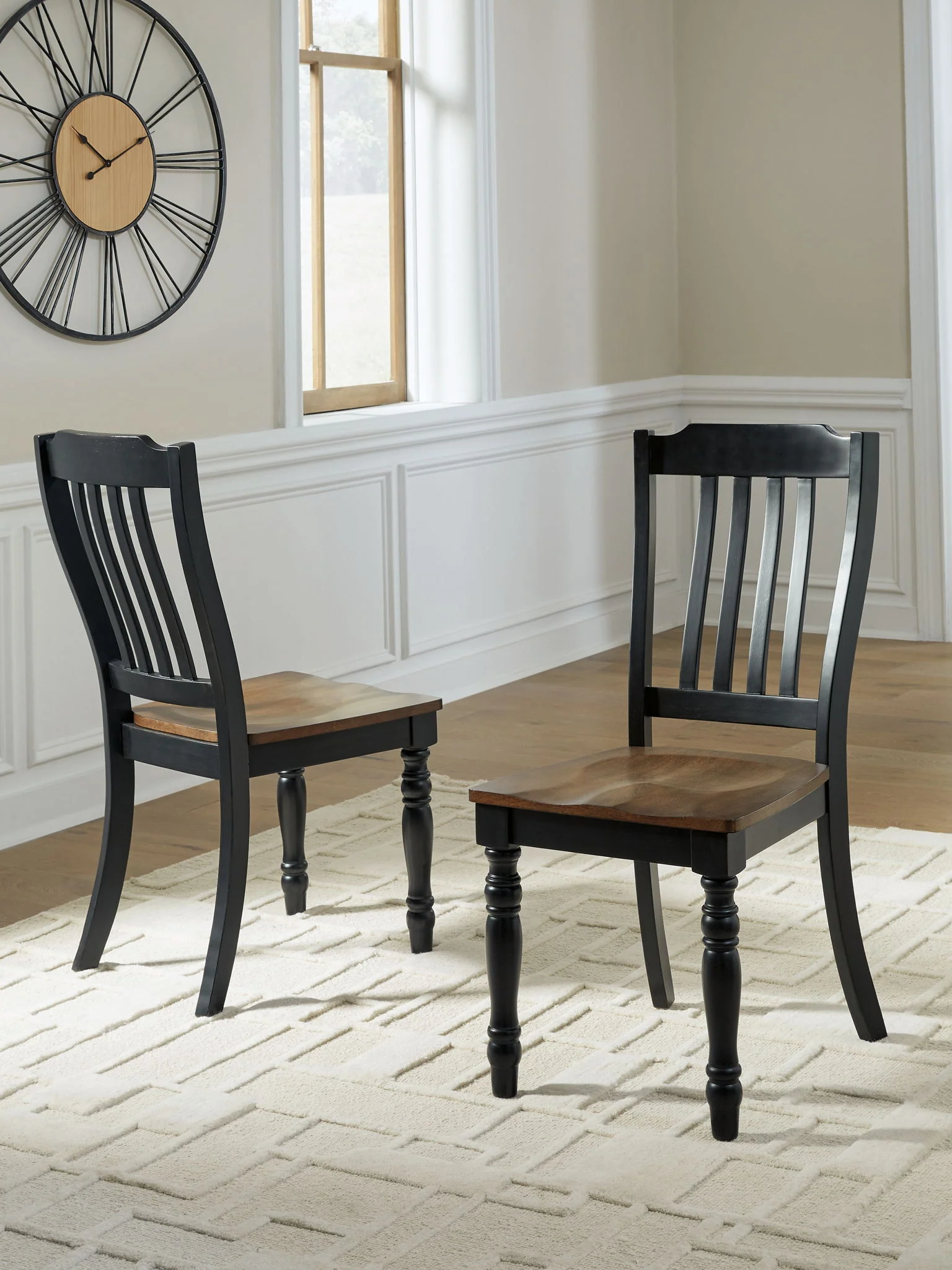Clorazi - Dining Room Side Chair (Set of 2) - Black / Brown - Image 2