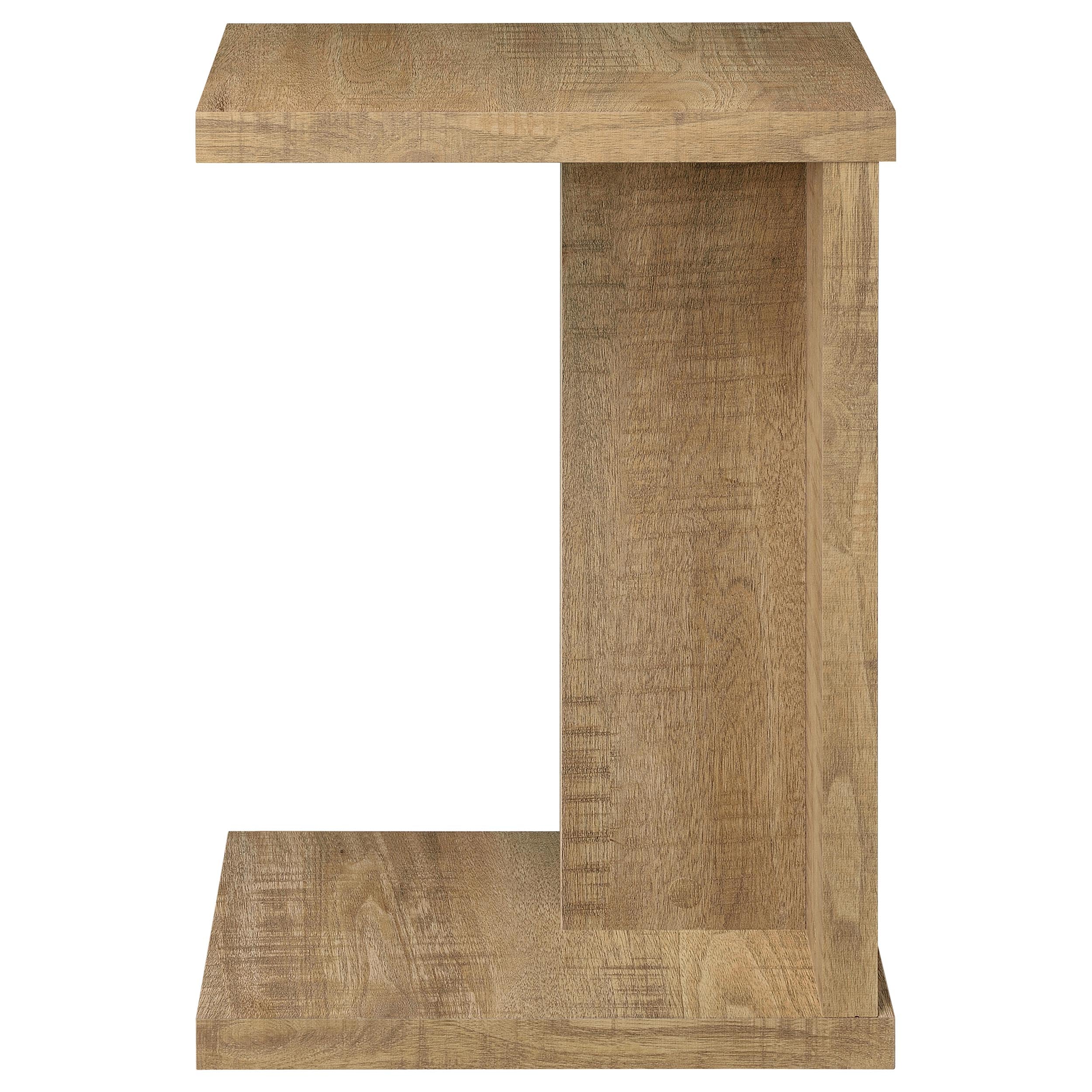 Clower Engineered Wood C-Shaped Sofa Side Table Mango - Image 5