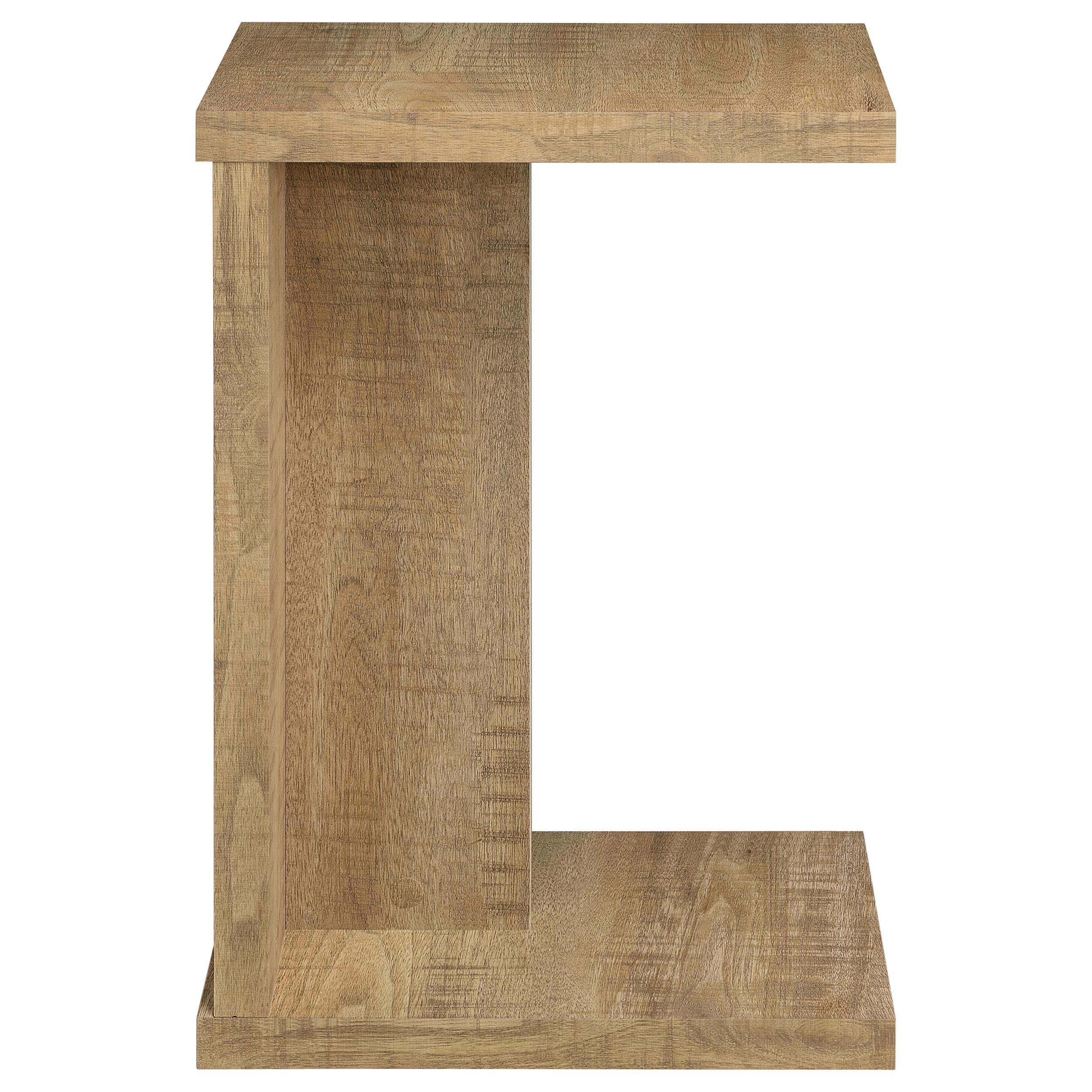 Clower Engineered Wood C-Shaped Sofa Side Table Mango - Image 8