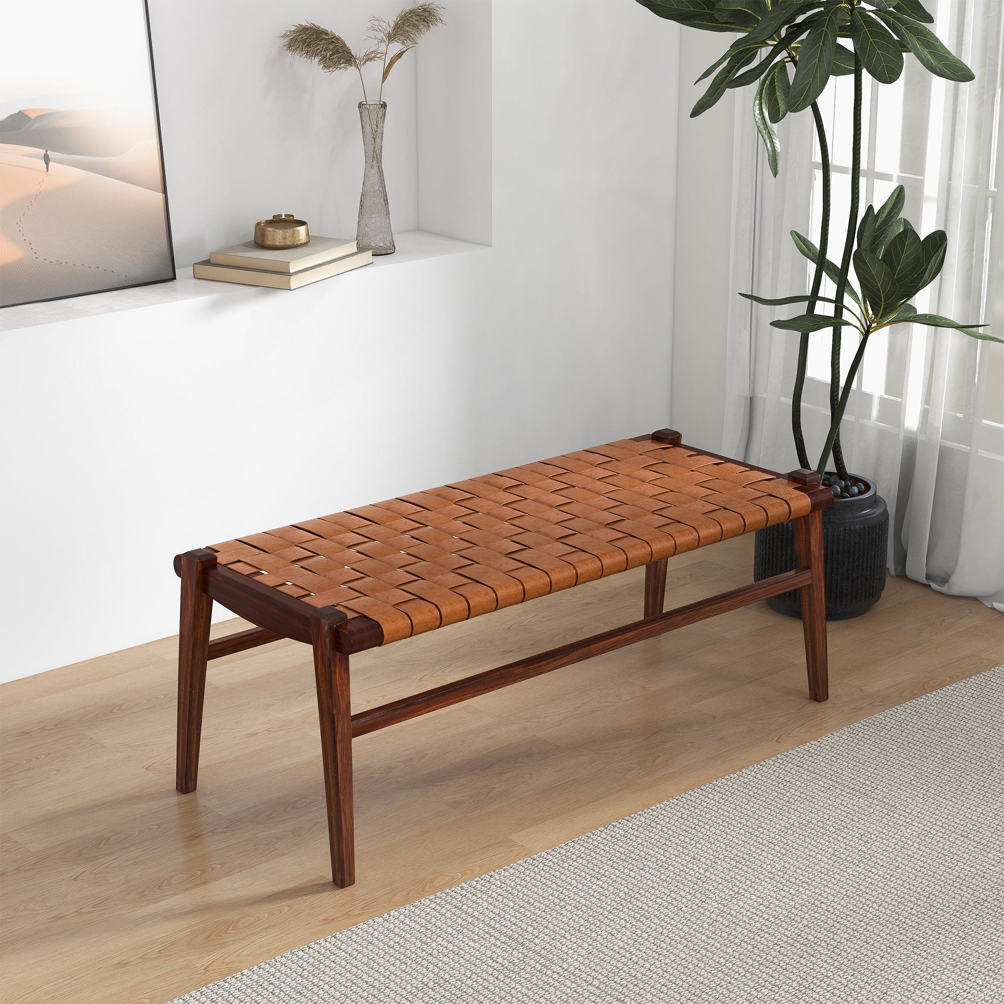 Cody - Bench - Brown / Tan - Image 11