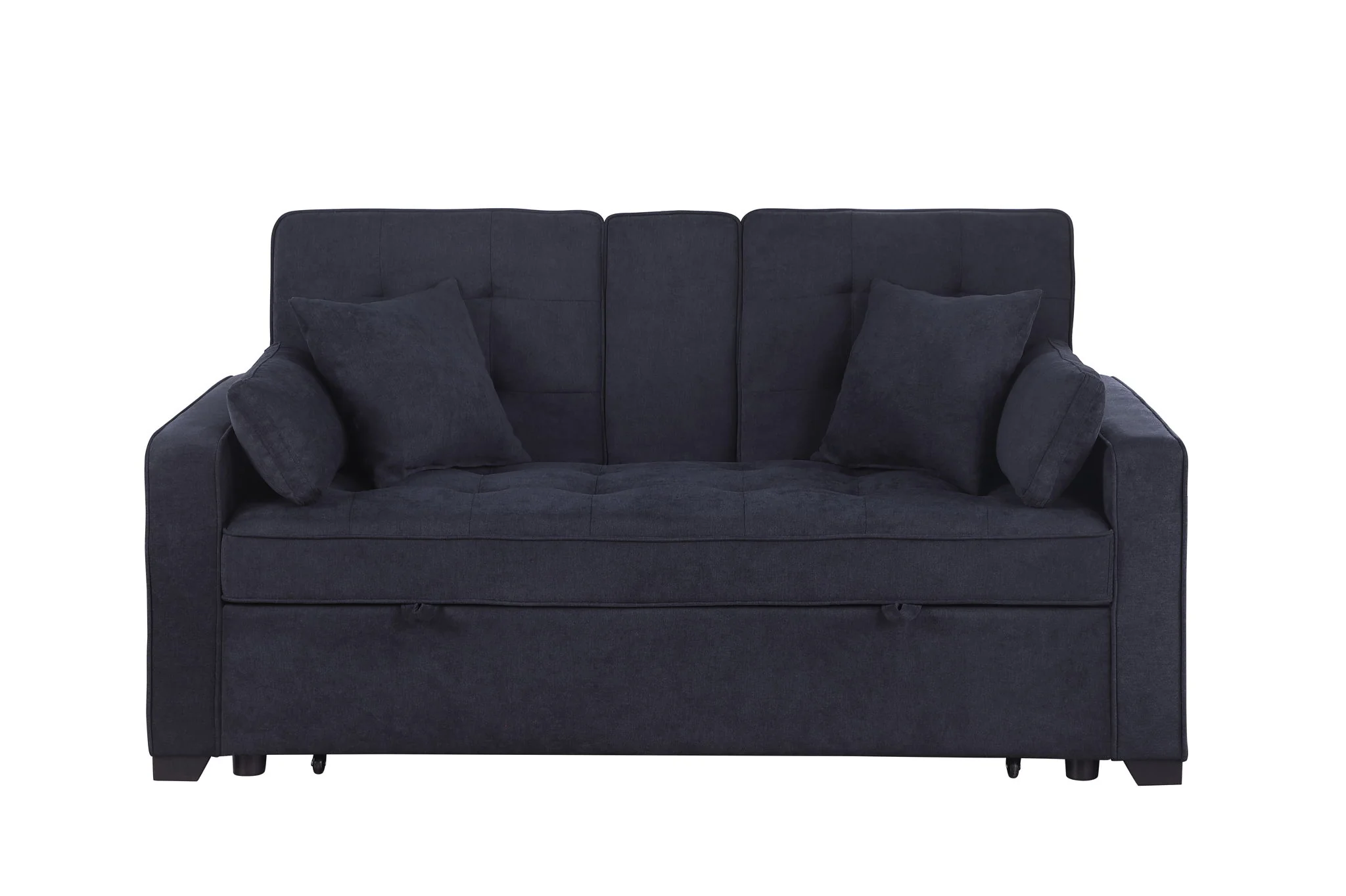Cody II - 69.5"W Woven Fabric Convertible Sleeper Loveseat with Cup Holder - Image 9