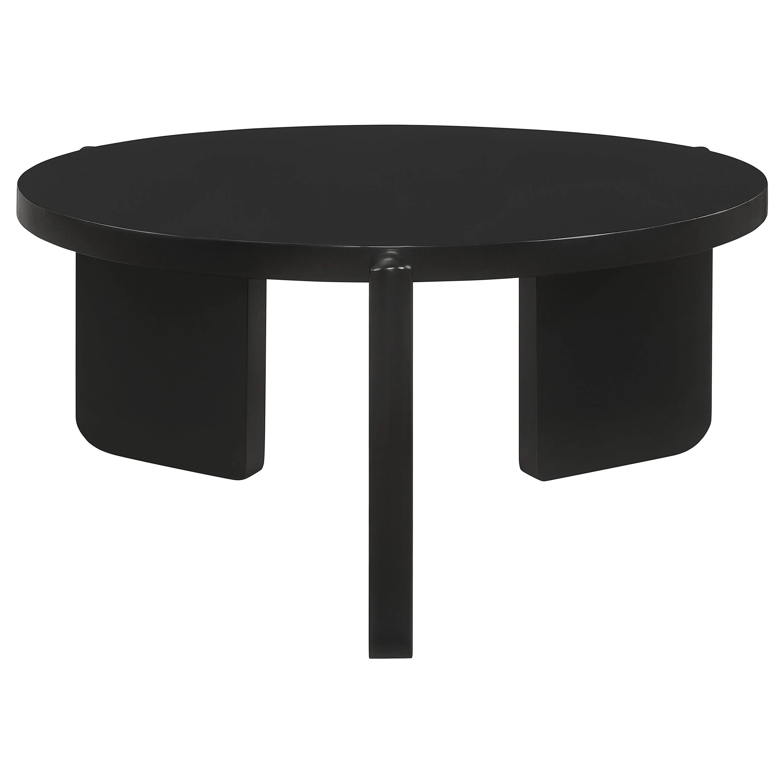 Cordova - Round Solid Wood Coffee Table - Black - Image 7