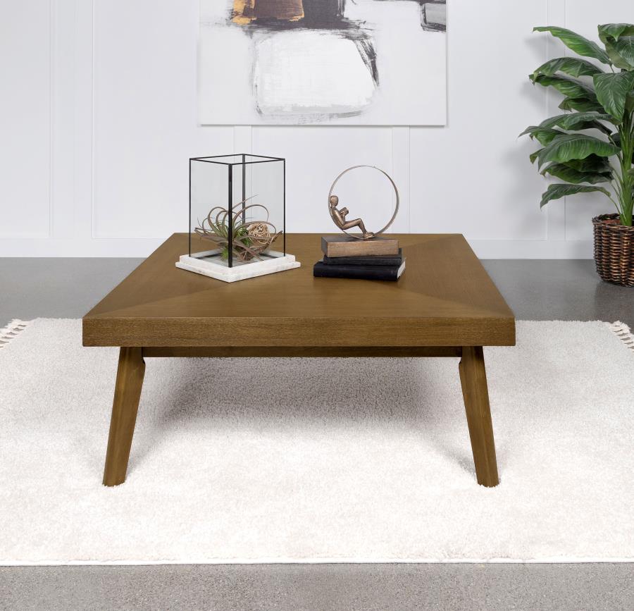 Westerly - Square Wood Coffee Table - Walnut Brown - Image 2