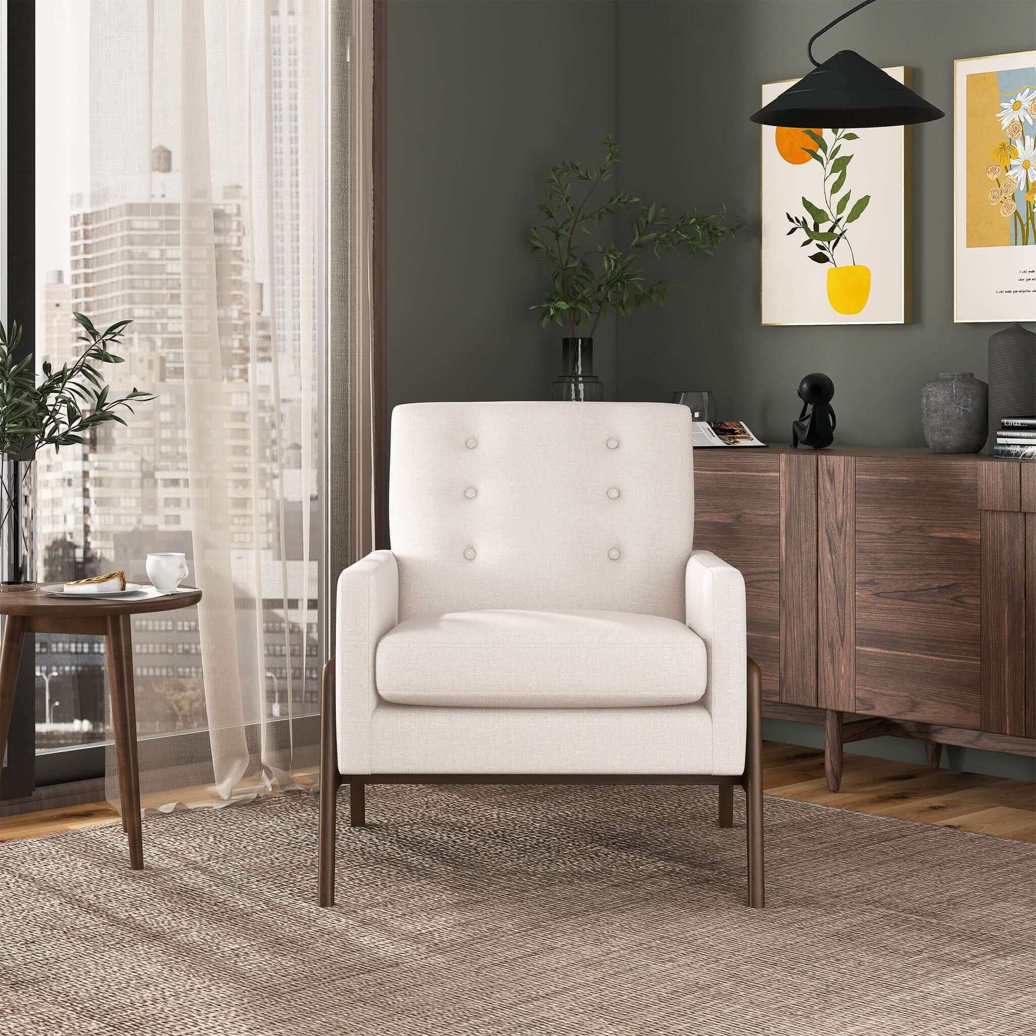 Cole - Solid Wood Lounge Chair - Image 12
