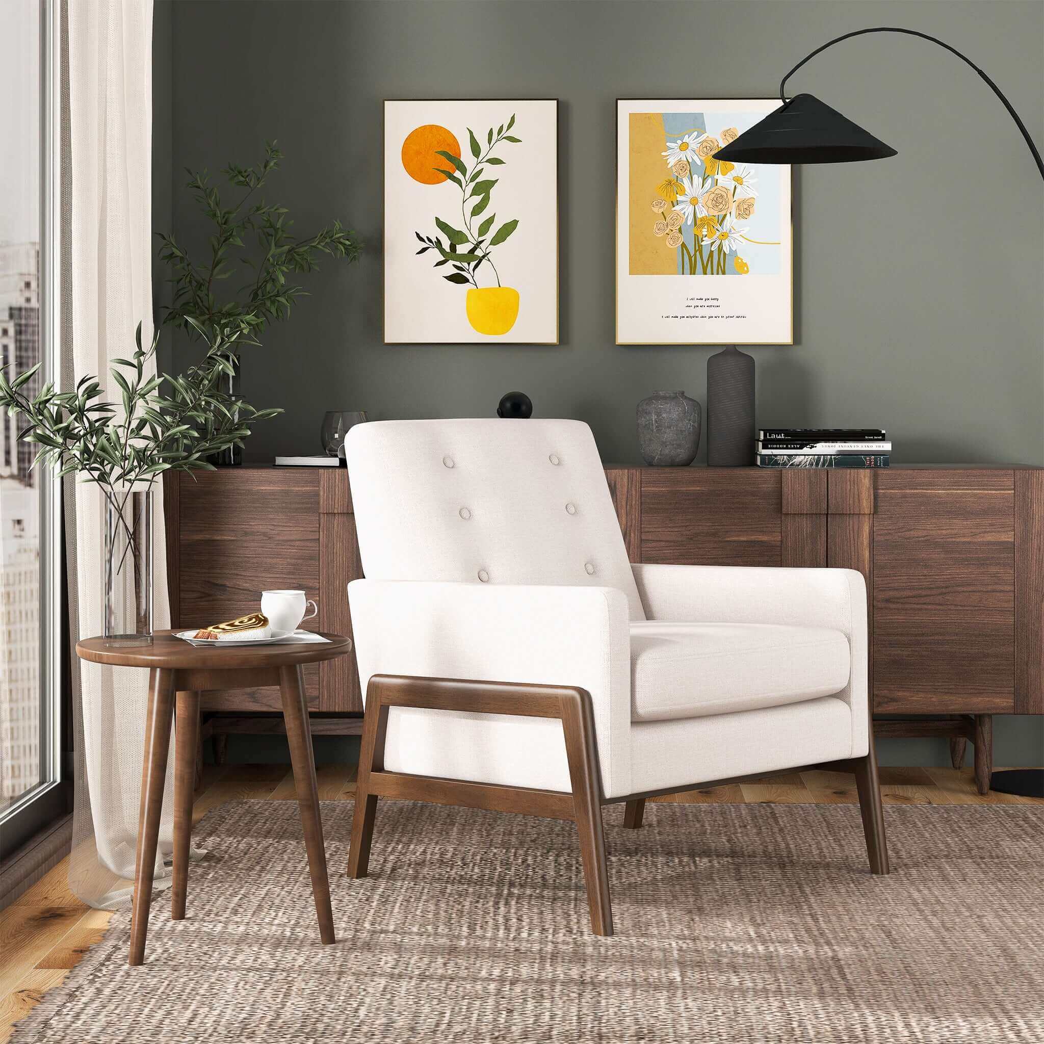 Cole - Solid Wood Lounge Chair - Image 2