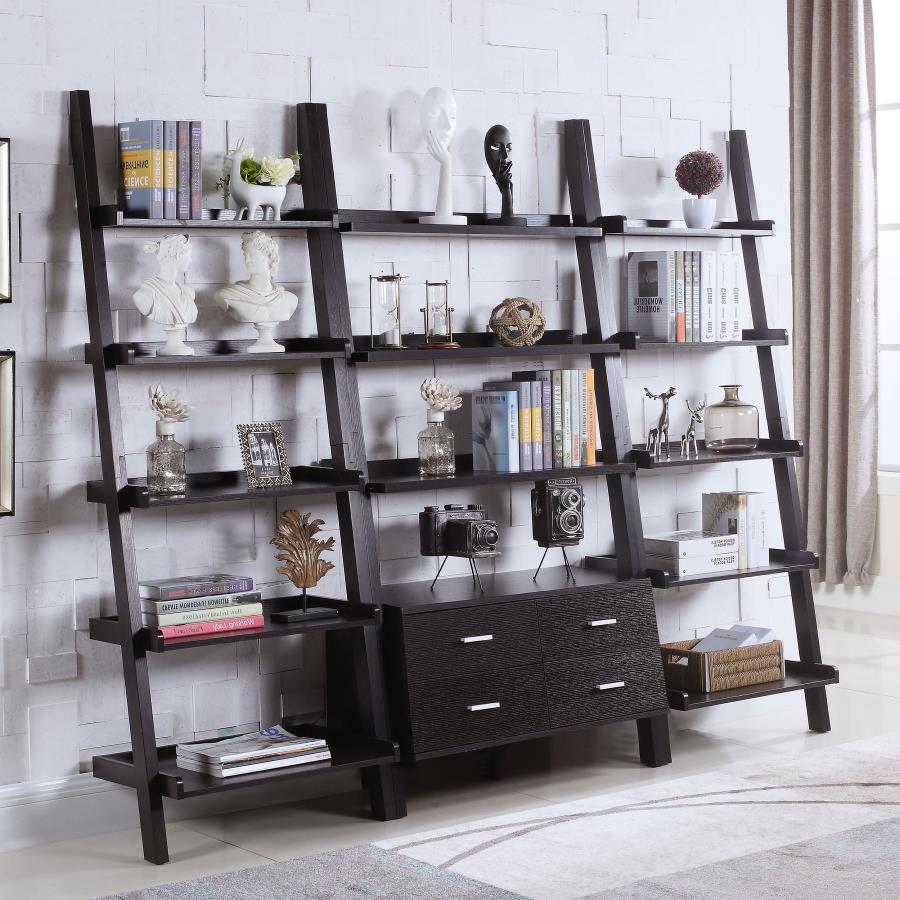 Colella - 5-Shelf Storage Ladder Bookshelf - Cappuccino - Image 6