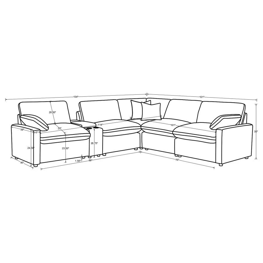 Collins - 6-Piece Modular Power Reclining Sectional - Image 19